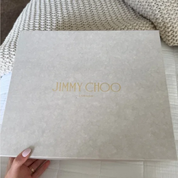 Jimmy Choo Silver Metallic Mesh Bow Slingback Heels - Picture 8 of 9